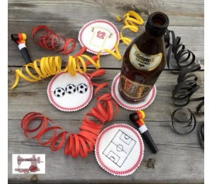 ITH Untersetzer - Fußball Silhouette